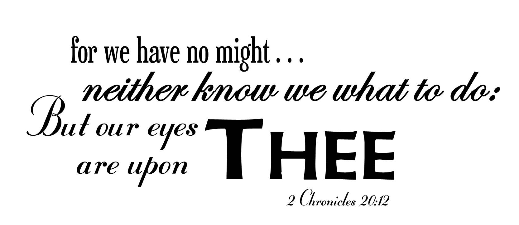 2 Chronicles 20:12b